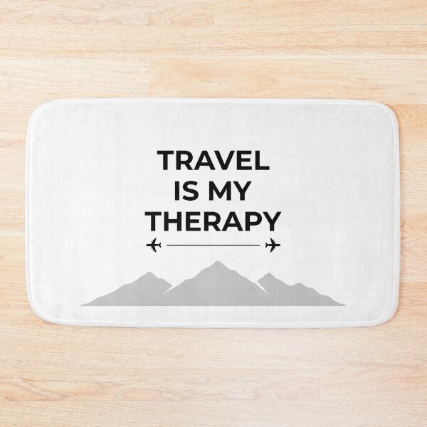 Item preview, Travel Is My Therapy Wanderlust Minimalist Typography T-Shirt designed and sold by Egyptian king ⭐⭐⭐⭐⭐.