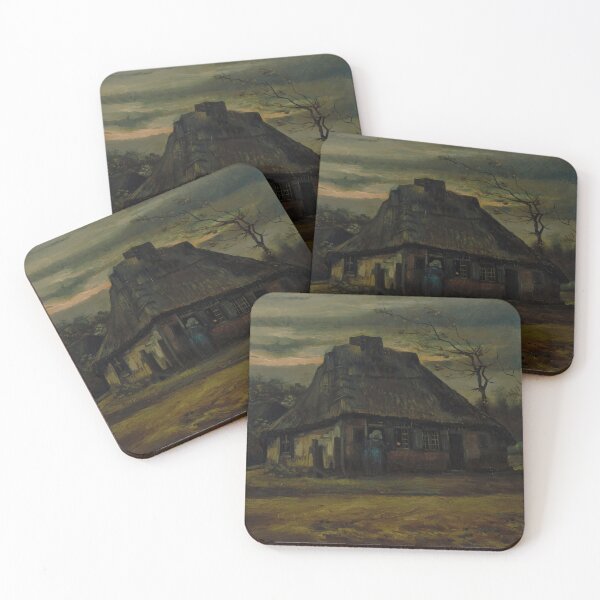 Item preview, The Cottage by Vincent van Gogh: Rustic Twilight Fine Art Poster designed and sold by artofuniverse.