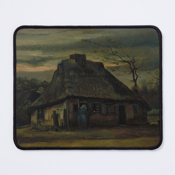 Item preview, The Cottage by Vincent van Gogh: Rustic Twilight Fine Art Poster designed and sold by artofuniverse.