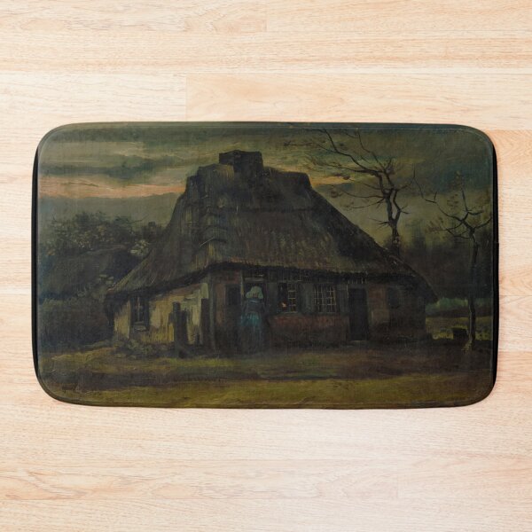 Item preview, The Cottage by Vincent van Gogh: Rustic Twilight Fine Art Poster designed and sold by artofuniverse.