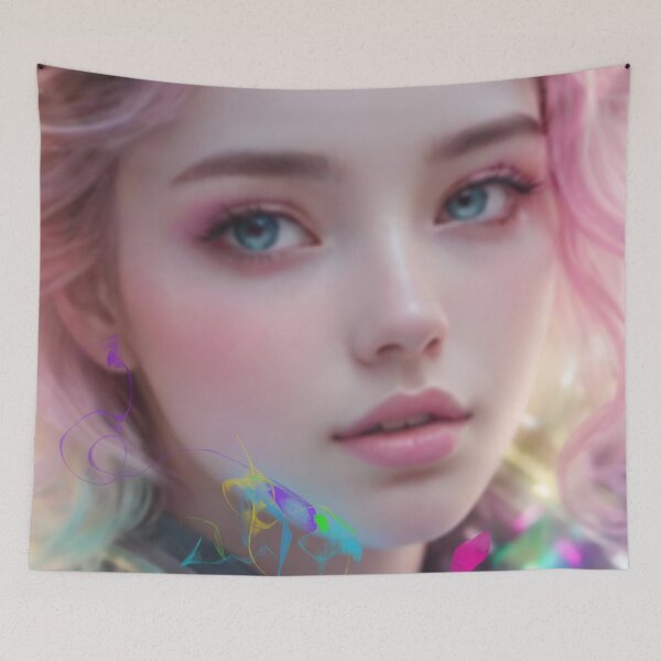 Item preview, Blurred Girl  Colorful Pastel Portrait designed and sold by masabo.