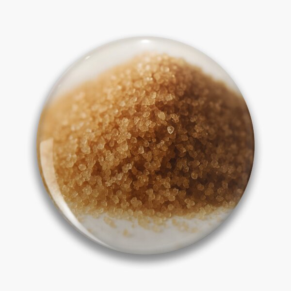 Item preview, Brown Cane Sugar Crystals on White Background – Close-Up Grain Texture designed and sold by EmeraldeaArt.