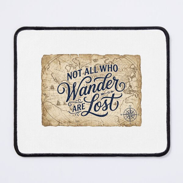 Item preview, Not All Who Wander Are Lost Vintage World Map Traveler T-Shirt designed and sold by Egyptian king ⭐⭐⭐⭐⭐.