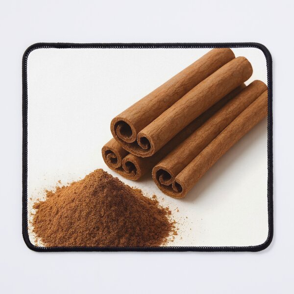 Item preview, Cinnamon Rolls with Brown Powder Pile Closeup on White Background – Bakery and Culinary Ingredient designed and sold by EmeraldeaArt.
