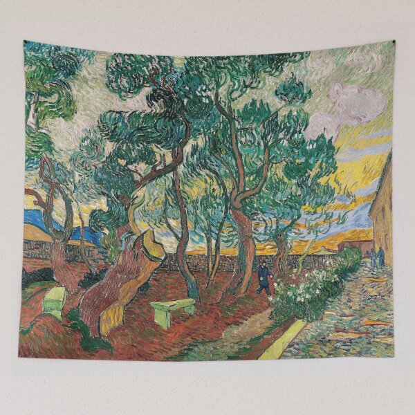Item preview, The Garden of Saint Paul Hospital by Vincent van Gogh: Expressive Garden Poster designed and sold by artofuniverse.