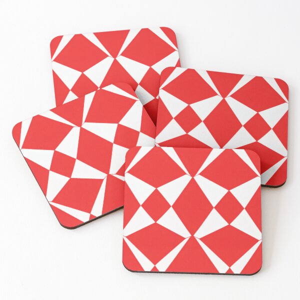 Item preview, 60s Red Passion – Bold Geometric Pop-Art Mosaic designed and sold by Ela Design Studio .