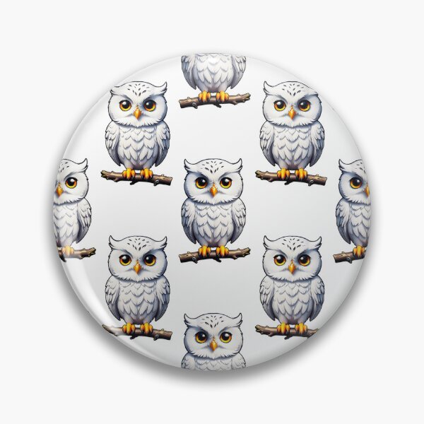 Item preview, Copy of Cute Little White Owls - White  designed and sold by PatternTitan.