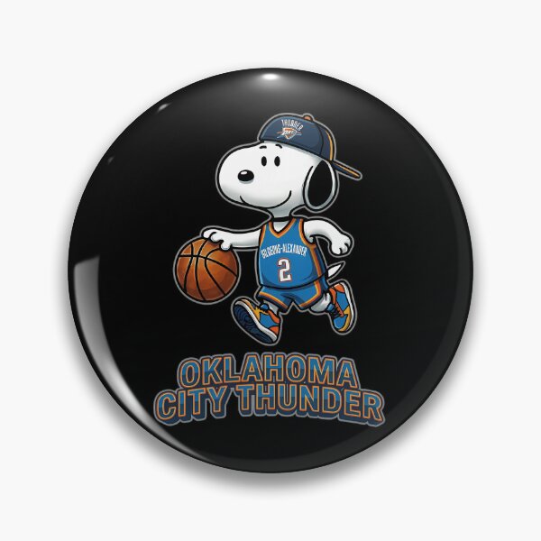 Item preview,  Snoopy Oklahoma City Thunder Basketball Fan designed and sold by RetroCandyfloss.