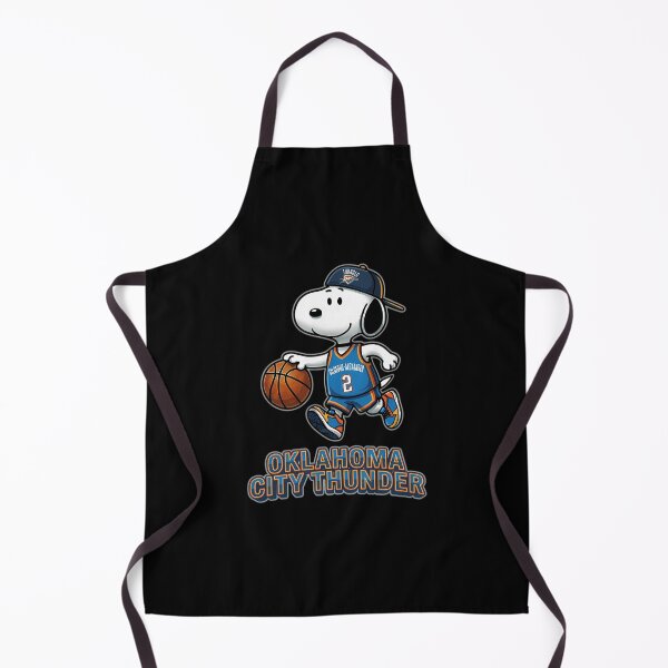 Aperçu de l'œuvre Snoopy, fan de basket-ball du Thunder d'Oklahoma City créée et vendue par RetroCandyfloss.