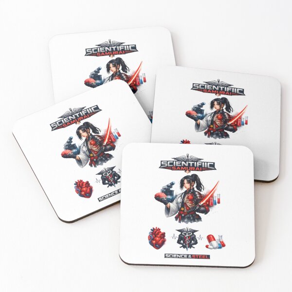 Item preview,  Scientific Samurai Anime Science Warrior Illustration designed and sold by CosmicSplendor.