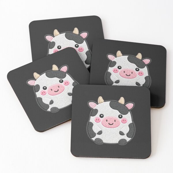Item preview, Super Cute Kawaii Cow Embroidery Patch Style | Chibi Pastel Cow Aesthetic | Cute Farm Animal Design designed and sold by ColorSplash123.