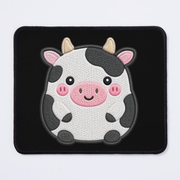 Item preview, Super Cute Kawaii Cow Embroidery Patch Style | Chibi Pastel Cow Aesthetic | Cute Farm Animal Design designed and sold by ColorSplash123.