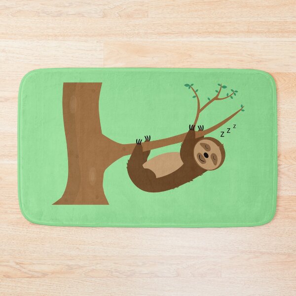 Item preview, Kawaii-style sloths sleeping hanging from a branch designed and sold by Martapp.