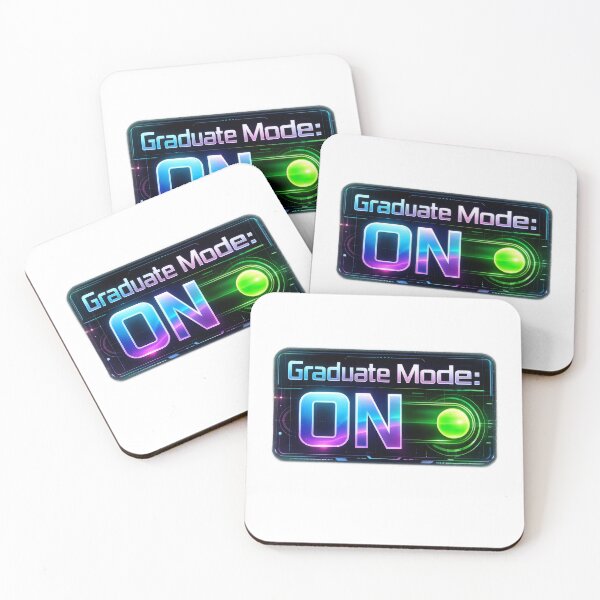 Item preview, Graduation theme with glowing neon text, suitable for exciting backgrounds, AI Generated designed and sold by dvoevnore.