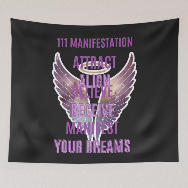 Item preview, 111 Angel Number Manifestation – Spiritual Aesthetic Typography Design designed and sold by CosmicQuietLab.