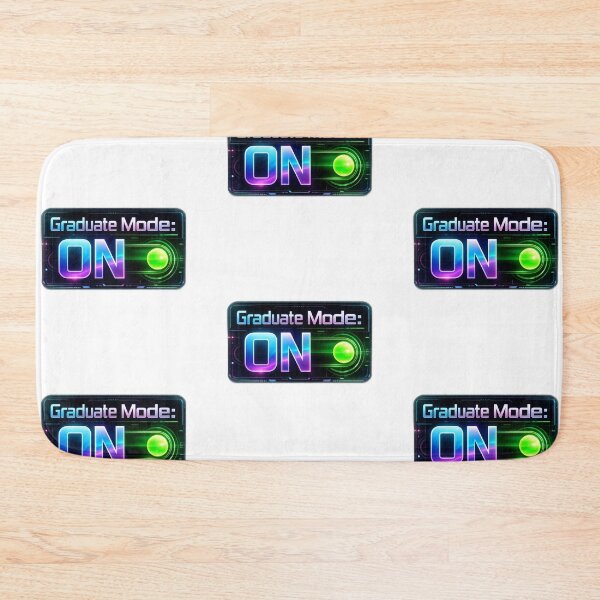Item preview, Graduation theme with glowing neon text, suitable for exciting backgrounds, AI Generated designed and sold by dvoevnore.
