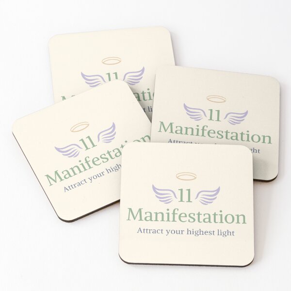 Item preview, II Manifestation Number – Attract your highest light Spiritual Aesthetic Typography Design designed and sold by CosmicQuietLab.
