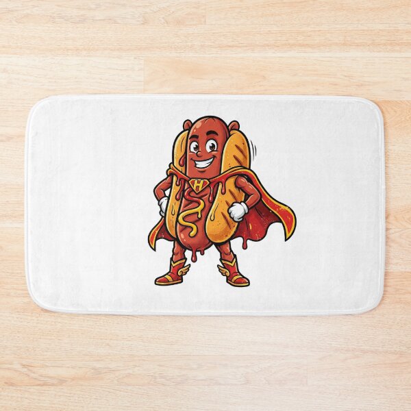 Item preview, Funny Hotdog Superhero Character Cute Food Humor T-Shirt designed and sold by Egyptian king ⭐⭐⭐⭐⭐.