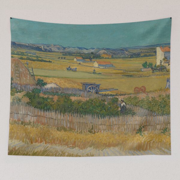 Item preview, The Harvest by Vincent van Gogh: Post Impressionist Countryside Landscape Poster designed and sold by artofuniverse.