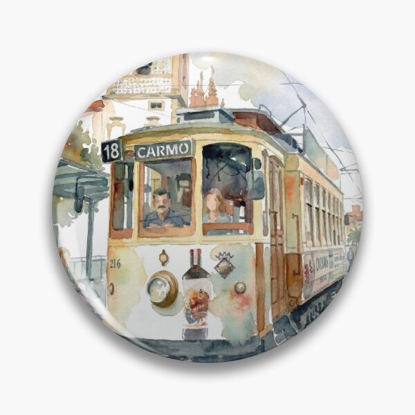 Item preview, Porto Vintage Tram Watercolor designed and sold by caracatita75.