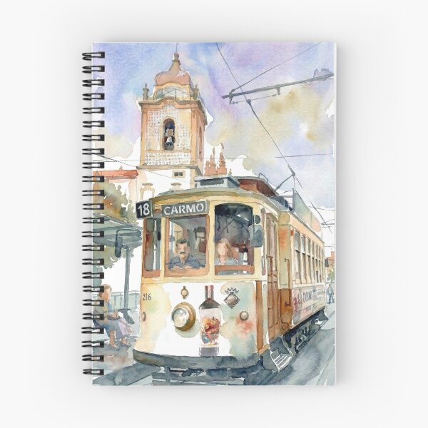 Item preview, Porto Vintage Tram Watercolor designed and sold by caracatita75.
