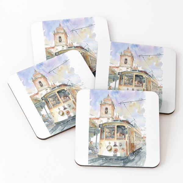 Item preview, Porto Vintage Tram Watercolor designed and sold by caracatita75.