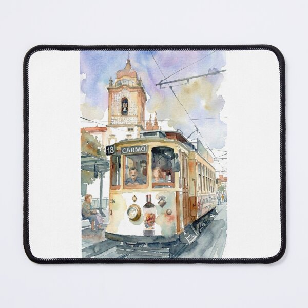 Item preview, Porto Vintage Tram Watercolor designed and sold by caracatita75.