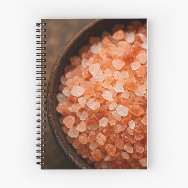 Item preview, Pink Himalayan Crystal Salt in Rustic Brown Bowl – Large Chunky Crystals Close-Up designed and sold by EmeraldeaArt.