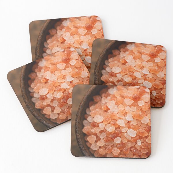 Item preview, Pink Himalayan Crystal Salt in Rustic Brown Bowl – Large Chunky Crystals Close-Up designed and sold by EmeraldeaArt.