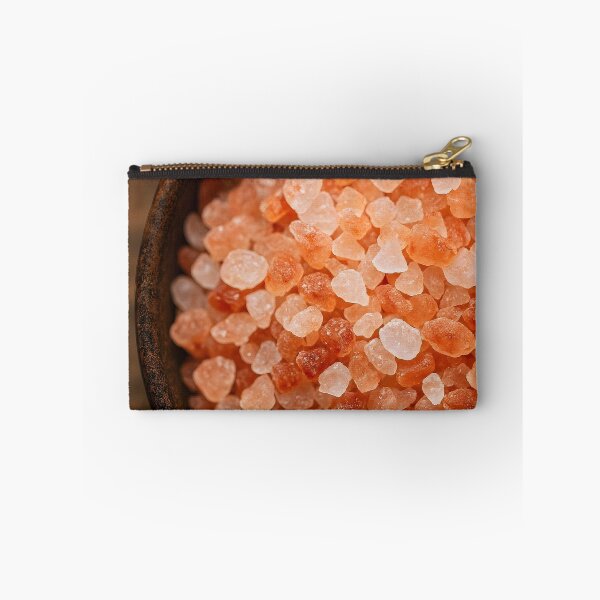 Item preview, Pink Himalayan Crystal Salt in Rustic Brown Bowl – Large Chunky Crystals Close-Up designed and sold by EmeraldeaArt.