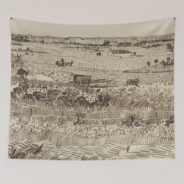 Item preview, The Harvest for Emile Bernard by Vincent van Gogh: Post Impressionist Landscape designed and sold by artofuniverse.
