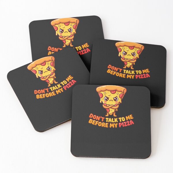 Item preview, Don't Talk To Me Before My Pizza Funny Angry Pizza Kawaii T-Shirt designed and sold by Egyptian king ⭐⭐⭐⭐⭐.