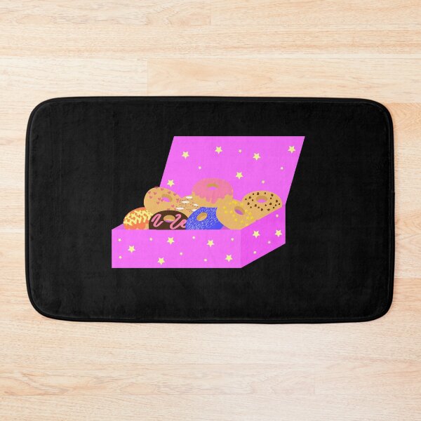 Item preview, Pink and star-studded box full of glazed donuts of many types. designed and sold by Martapp.