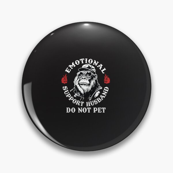Item preview, Emotional Support Husband Do Not Pet Funny Monkey Humor designed and sold by kiralynstration.