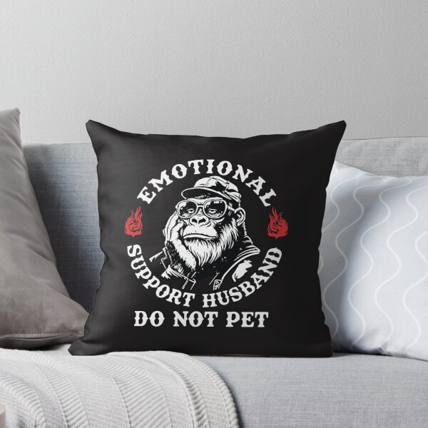Item preview, Emotional Support Husband Do Not Pet Funny Monkey Humor designed and sold by kiralynstration.