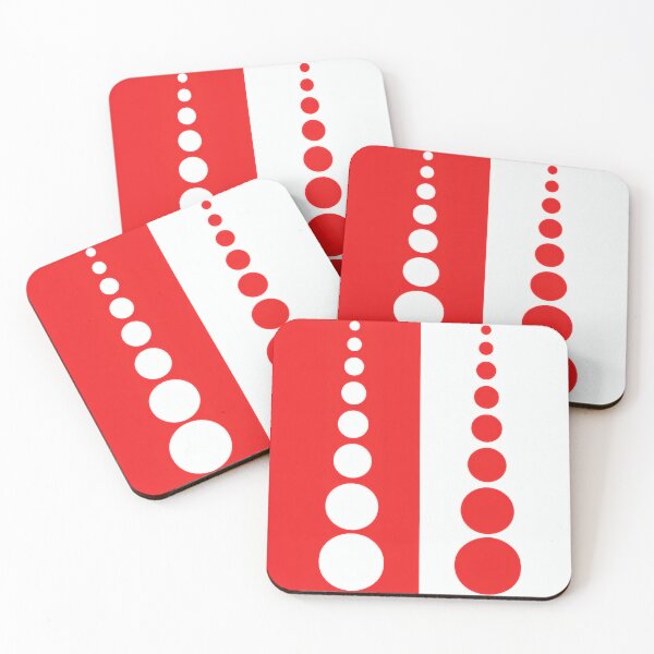 Item preview, 60s Space Age Dots – Red & White Mid-Century Geometric Pop-Art designed and sold by Ela Design Studio .