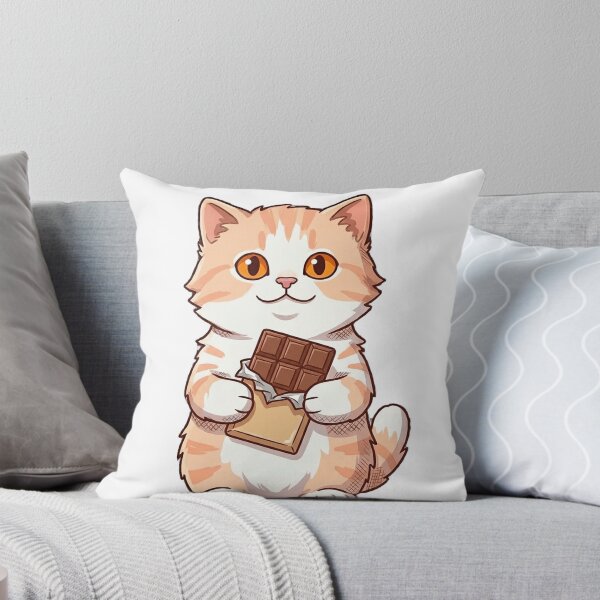 Item preview, Cute Cat Eating Chocolate Bar Anime designed and sold by Jullie999.