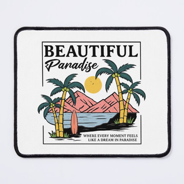 Item preview, Tropical paradise vintage beach aesthetic design sticker - Beautiful Paradise designed and sold by KymeraStudio25.