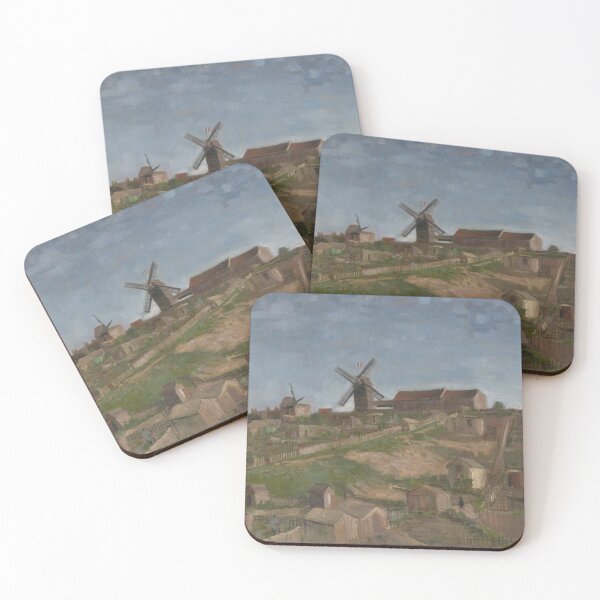 Item preview, The Hill of Montmartre by Vincent van Gogh: Rustic Post Impressionist Poster designed and sold by artofuniverse.