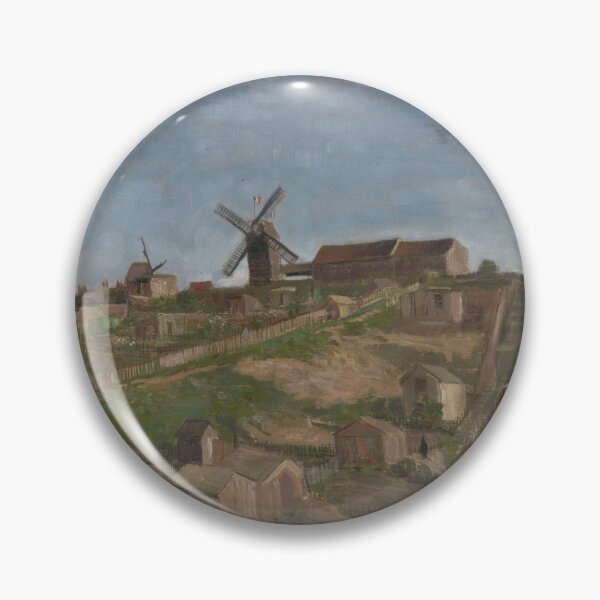 Item preview, The Hill of Montmartre by Vincent van Gogh: Rustic Post Impressionist Poster designed and sold by artofuniverse.