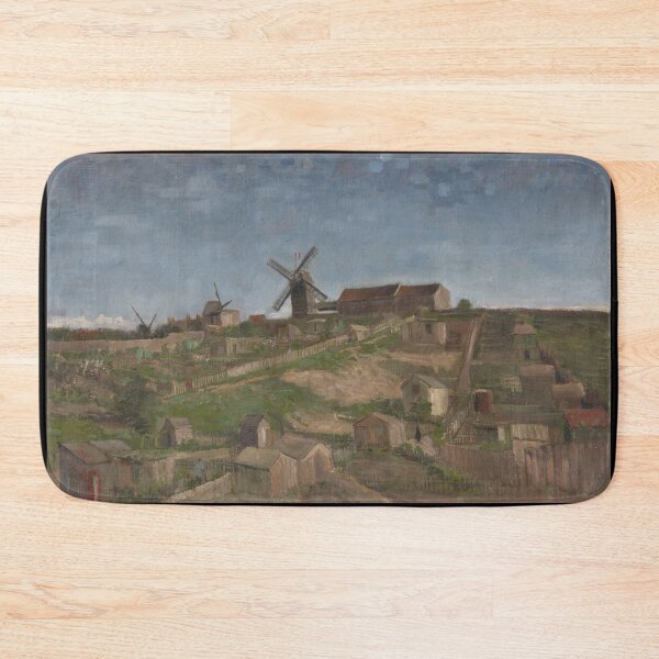 Item preview, The Hill of Montmartre by Vincent van Gogh: Rustic Post Impressionist Poster designed and sold by artofuniverse.