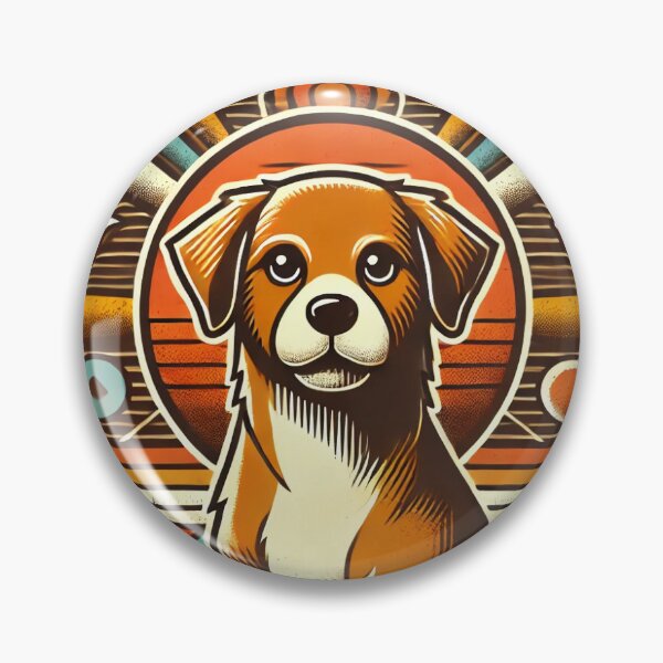 Artikelvorschau, Retro Dog with Geometric Background and Cosmic Elements entworfen und verkauft von carries-anatomy.
