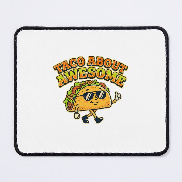 Item preview, Taco About Awesome Funny Retro Cool Taco Character T-Shirt designed and sold by Egyptian king ⭐⭐⭐⭐⭐.