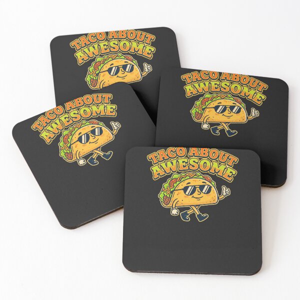 Item preview, Taco About Awesome Funny Retro Cool Taco Character T-Shirt designed and sold by Egyptian king ⭐⭐⭐⭐⭐.