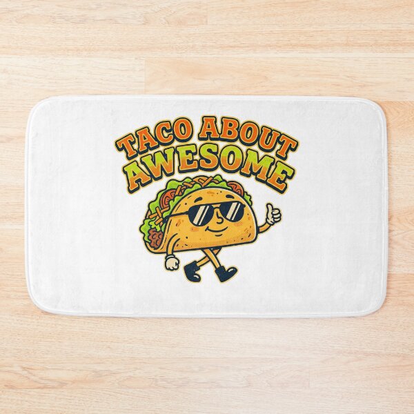 Item preview, Taco About Awesome Funny Retro Cool Taco Character T-Shirt designed and sold by Egyptian king ⭐⭐⭐⭐⭐.