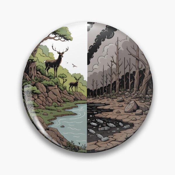 Item preview, Environmental Awareness Split Earth - Save Our Planet & Water designed and sold by Nuvoro Eco Awareness.