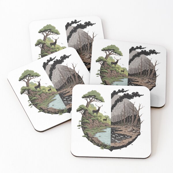 Item preview, Environmental Awareness Split Earth - Save Our Planet & Water designed and sold by Nuvoro Eco Awareness.