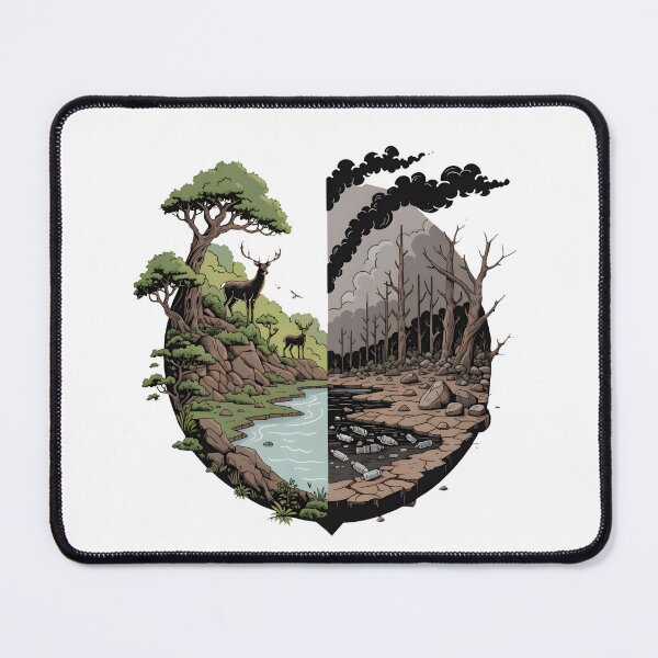 Item preview, Environmental Awareness Split Earth - Save Our Planet & Water designed and sold by Nuvoro Eco Awareness.