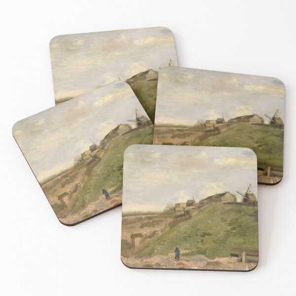 Item preview, The Hill of Montmartre With Stone Quarry by Vincent van Gogh: Rustic Landscape Poster designed and sold by artofuniverse.