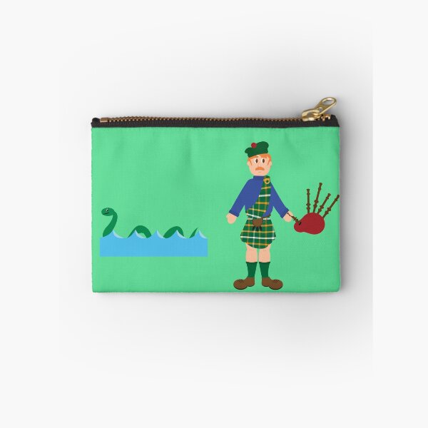 Item preview, Scottish with a bagpipe and with the typical costume of his clan and with the Loch Ness monster in the background. Ideal to give to your Scottish friend. designed and sold by Martapp.